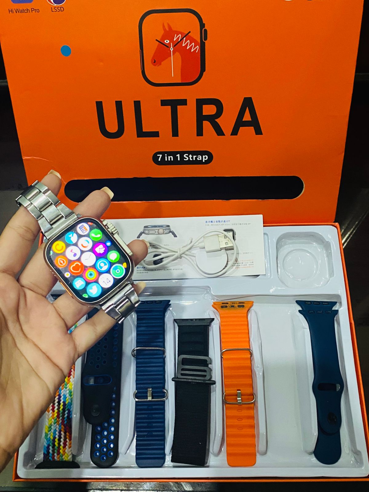 Hi Watch Pro Ultra Smartwatch – 7-in-1 Strap Bundle - the makoza hub